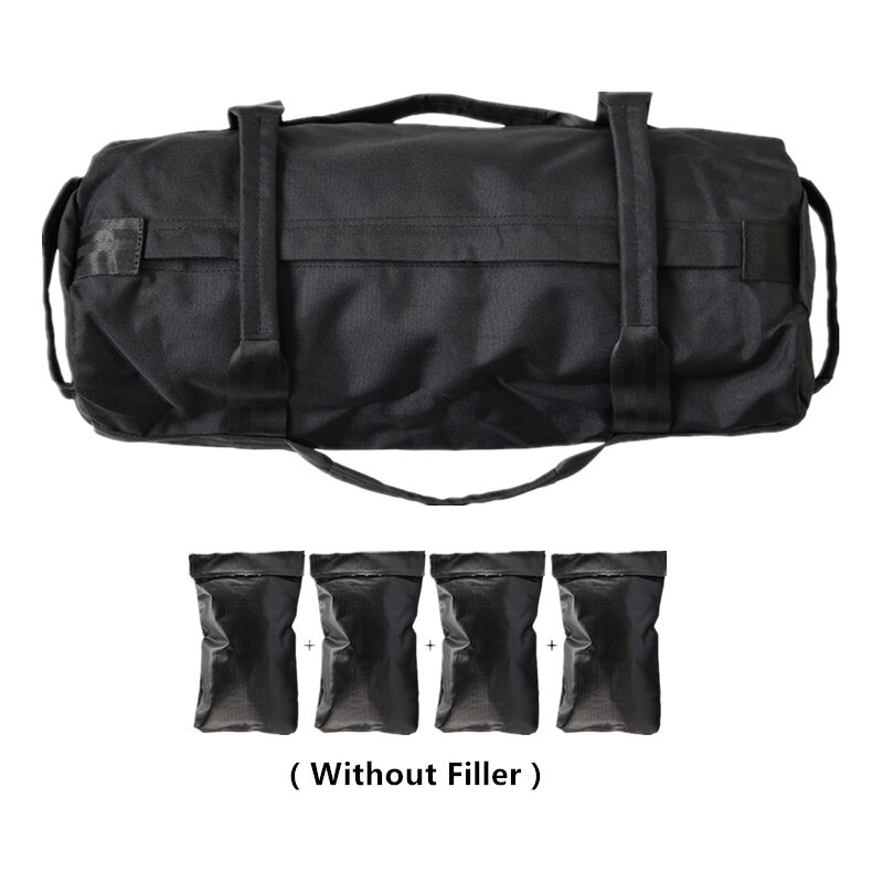 Bolsa de arena para levantamiento de pesas, 4 bolsas interiores ajustables para gimnasio en casa, Fitness, entrenamiento de fuerza muscular resistente, entrenamiento de levantamiento de pesas: Negro