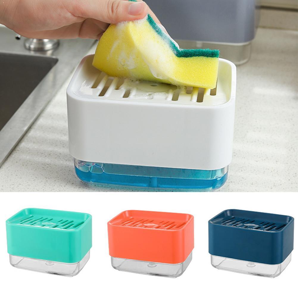 330ml Dishwashing Liquid Dispenser Automatic Liquid Brush Supplies Dishwashing Press Soap Bathroom Box Kitchen Box I4O0
