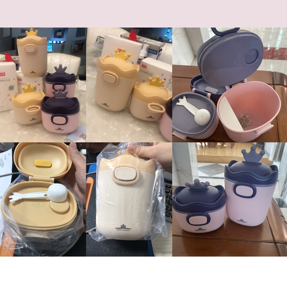 Baby Portable Infant Milk Powder Box Food Storage Box Formula Dispenser BPA Free Cartoon Toddler Snacks Cup Container Kids