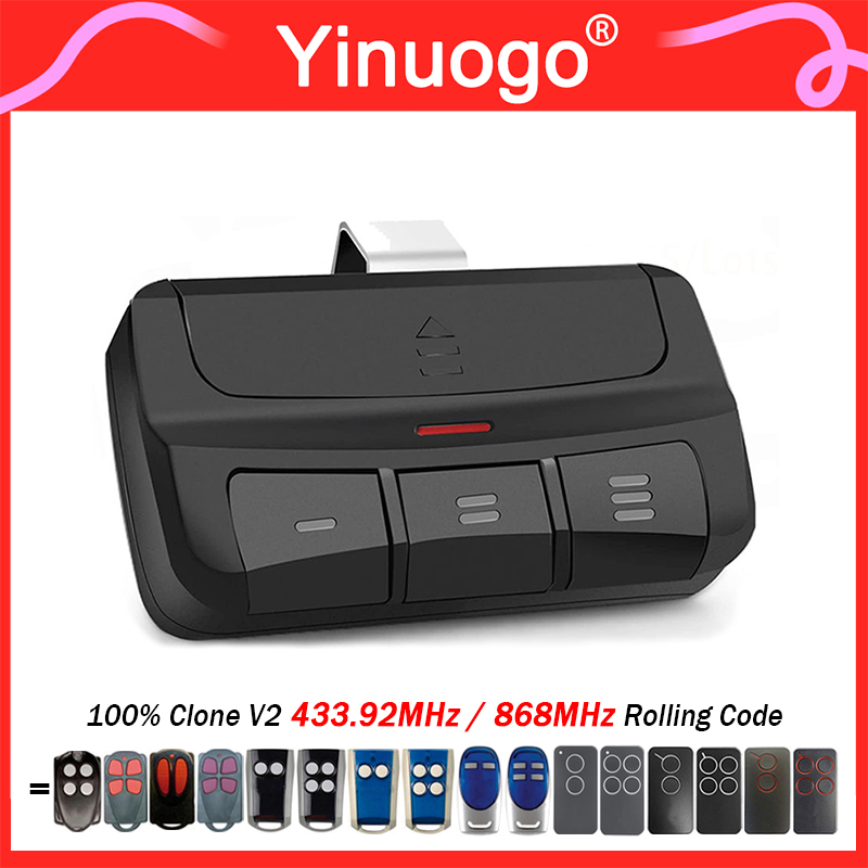 Pour V2 PHOX PHOX2 PHOX4 télécommande de Garage 868MHz 433.92MHz V2 PHOENIX PHOENIX2 PHOENIX4 HANDY TXC TRC TSC ouvre-porte de Garage