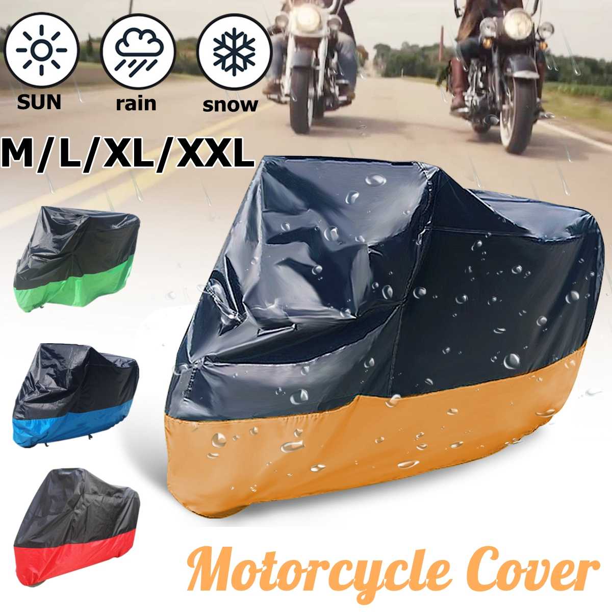 M/l/xl/xxl universal udendørs uv -beskytter cykel regn støvtæt motorcykel cover til scooter covers vandtæt jakkesæt til alle motorer