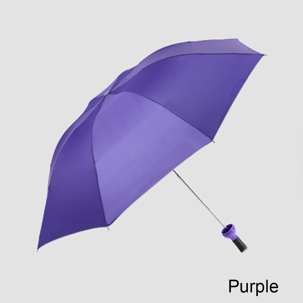 Sød paraply vinflaske paraply bærbar 3 foldbar sol-regn uv mini vindafvisende paraply: Lilla