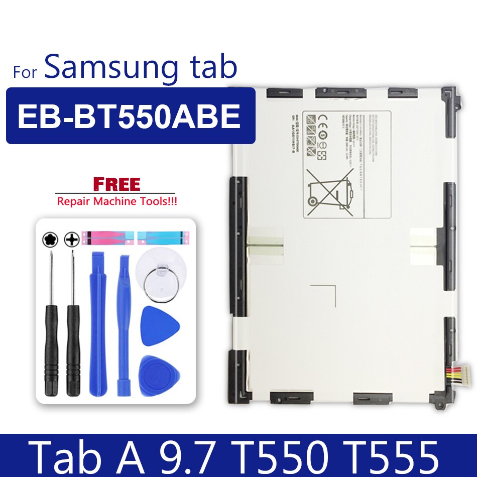 Tablet Battery For Samsung Galaxy Tab 2 3 4/Tab S S2 S3/tab A/tab E (7.0 8.0 8.4 9.6 9.7 10.1 10.5) For Pro 8.4/Note 8 10.1 12.2: Tab A 9.7 T550 T555