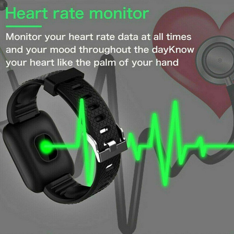 116plus Smart Watch Heart Rate Blood Pressure IP67 Waterproof Pedometer Sport Sleep Monitor Smart Wristband
