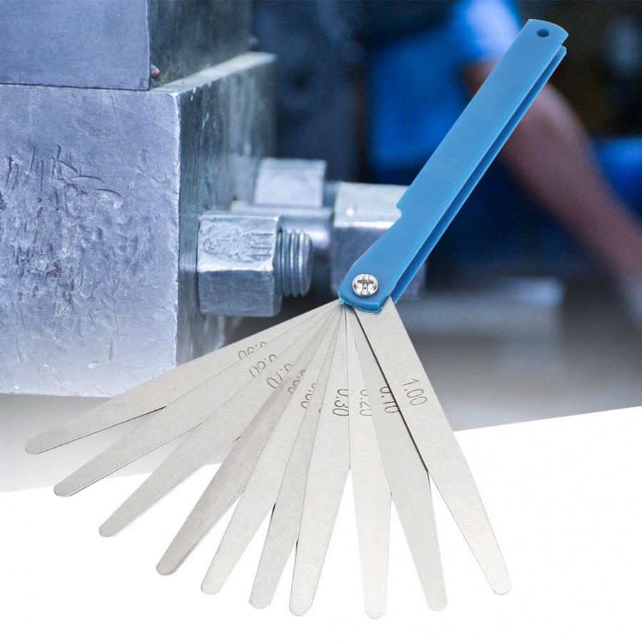 Inspection Gauge 10PCS/Box 100mm*10 Stainless Steel Feeler Gauge Gap Inner Diameter Measuring Tool 0.10-1.00mm Gap Filler