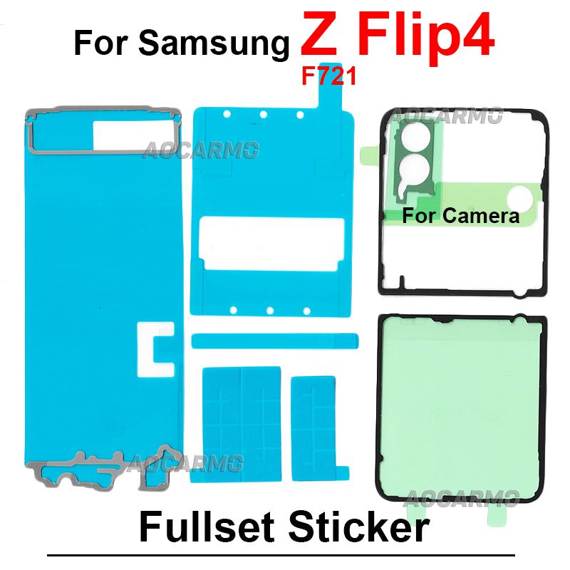 Klej do tylnej obudowy do ekranu LCD Samsung Galaxy Z Flip 4 Flip4 F721 + klej do tylnej taśmy samoprzylepnej: Czerwony