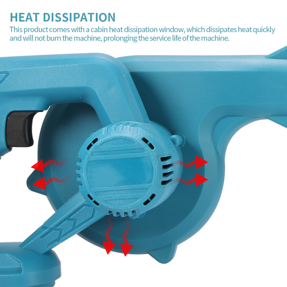 2 In 1 Cordless Electric Air Blower & Suction Handheld Leaf Computer Dust Collector Cleaner Power Tool For 18V Battery
