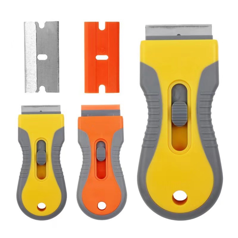 lama per rimozione colla Forno per vetro Raschietto per rasoio Manico in plastica Raschietto per rasoio Spatola Strumento per pellicola per auto Raschietto per lama per pulizia finestre