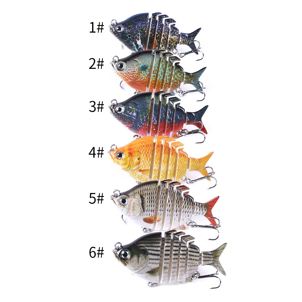Swimbait Fishing Lures Lifelike Tilapia shape 6.35cm-9.3g Hard Bait 63mm 9.3g Lure With Treble Hook Multi Jointed Lures For Bass