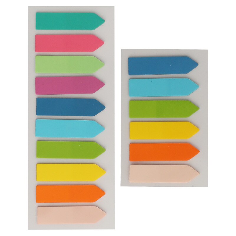 60/100/200 ark fluorescerende selvklæbende notatblok klæbende sedler bogmærke markør memo klistermærke papir studerende kontorartikler