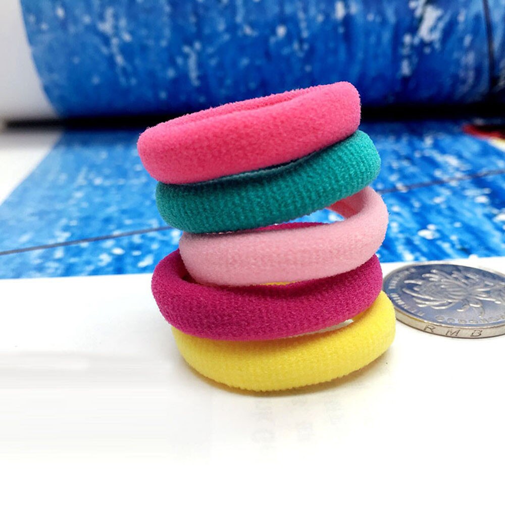 20Pcs Alle Meisjes Rubber Band Kinderen Snoep Kleur Elastische Haarband Kinderen Haaraccessoires Paardenstaart Houder Kinderen Haar