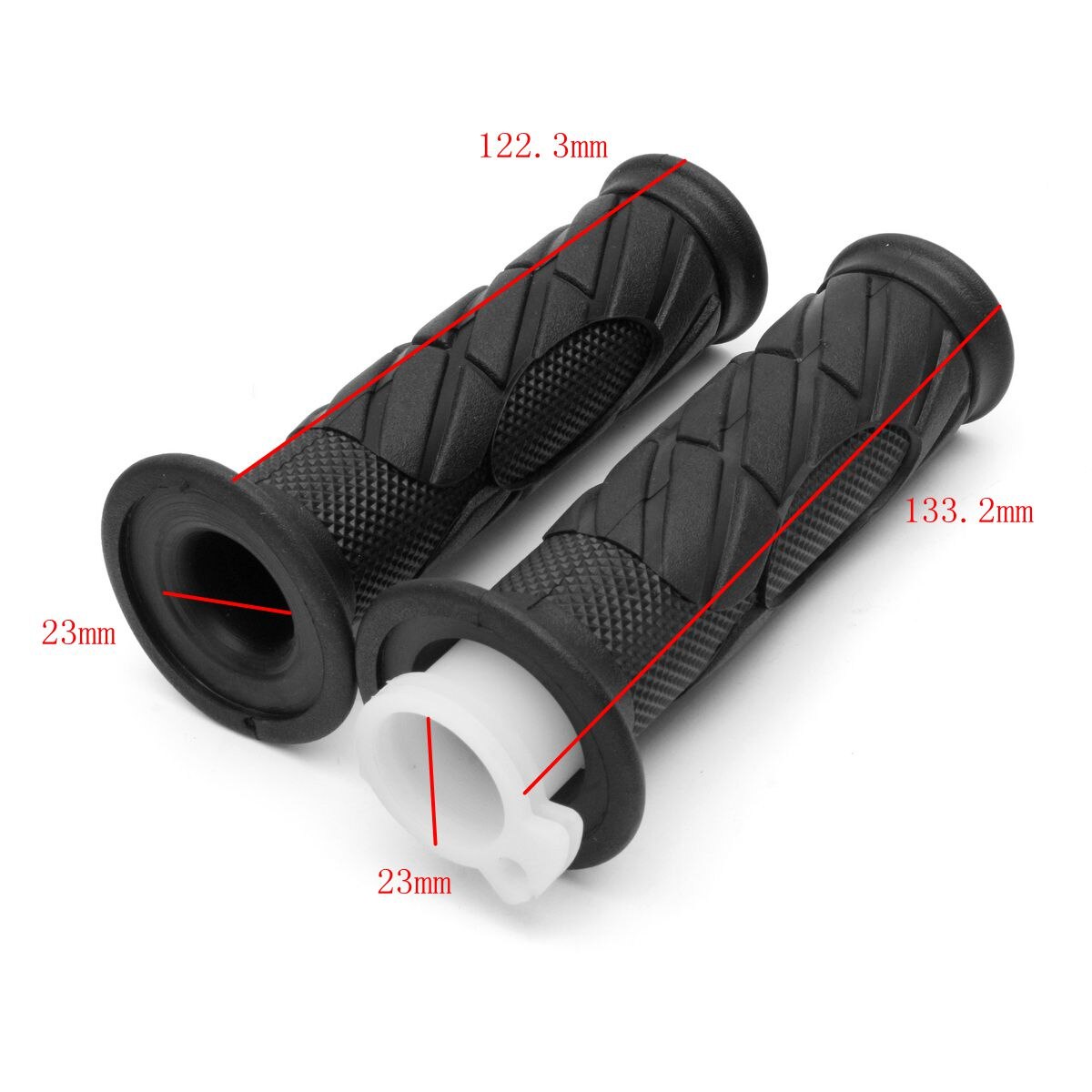 1 par 23mm motorcykel scooter knallert håndtag gashåndtag til taotao  gy6 50cc 150cc