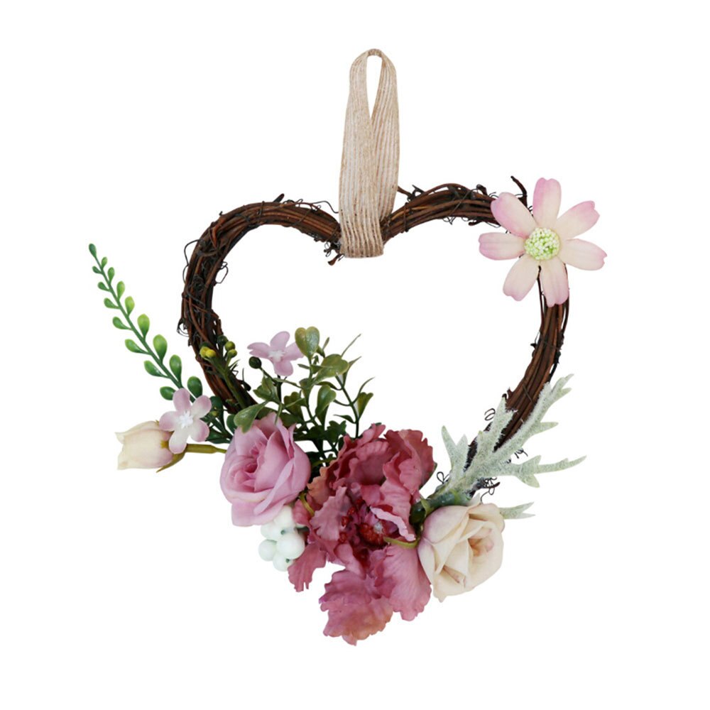 Lente Hart Rose Bloemen Krans Party Thuis Decoratie Voor Bruiloft Arch Front Deur Muur Decor