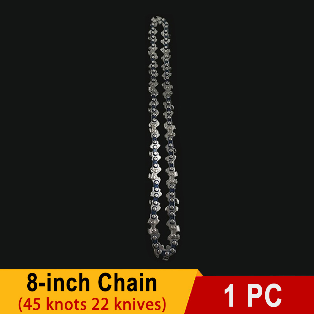 8 Inch Chainsaw Chain for Wood Cutting Cordless Chain Saw Bar Mini Electric Rechargeable Saw Blade Logging Saw Chain Accessories: Grey/Green