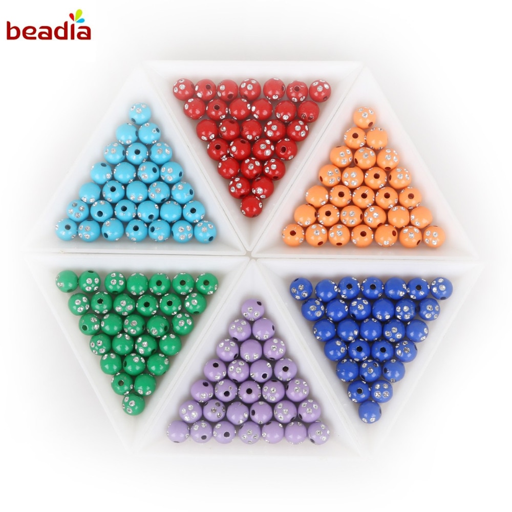 100 piece/lot 8mm Multi Colors Shiny Acrylic Round Beads For DIY Bracelets &amp; Necklaces Jewelry Makings