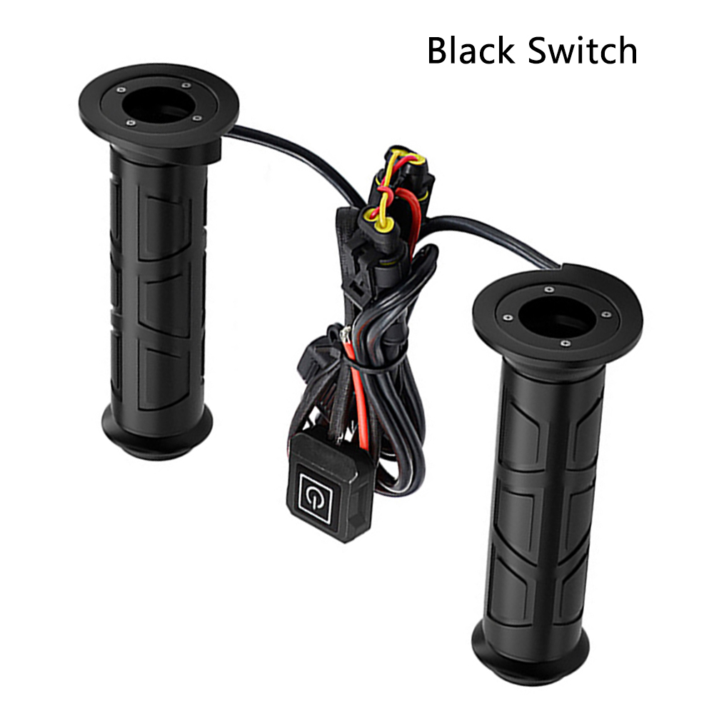 Manopole riscaldate elettriche 12V manubrio per manopole riscaldanti intelligenti a tre velocità ATV per diametro manubrio 22mm: Grigio scuro