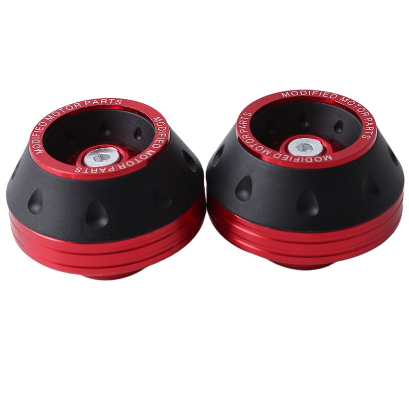 2 uds. De deslizadores de marco de rueda delantera de horquilla de aleación de aluminio CNC, herramienta de protección contra caídas de amortiguación, accesorios para Scooter, coche y motocicleta: red