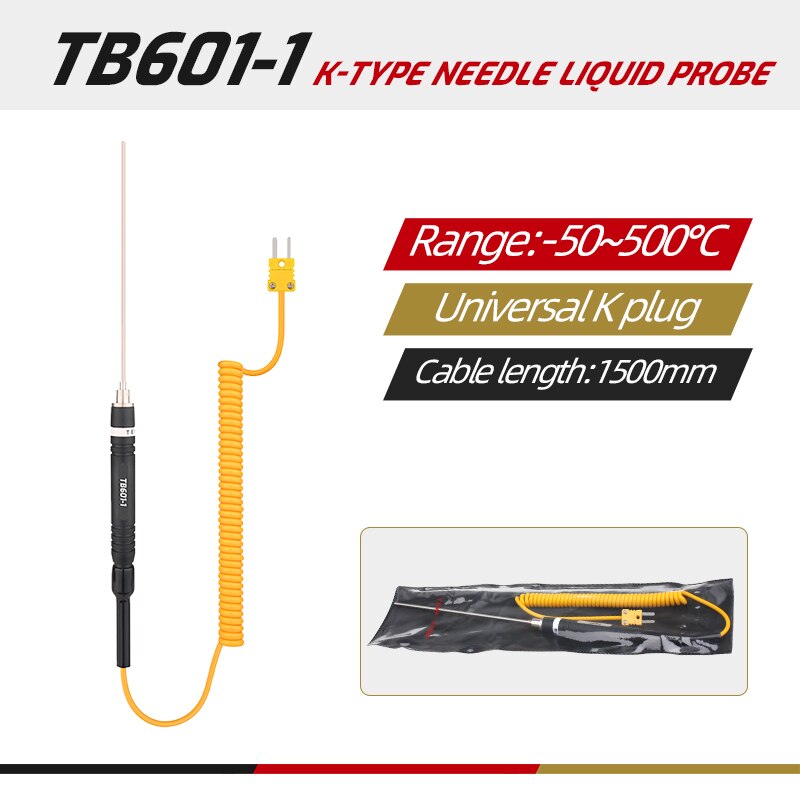 TASI – sonde de Thermocouple de Type K/J, pour la mesure de la température, 1500mm, capteur industriel, série TB601 TB604: TB601-1