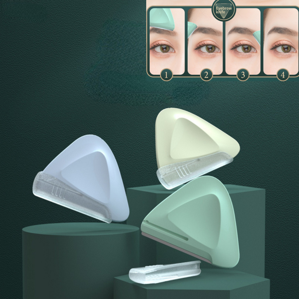 2 Stuks Rvs Driehoek Wenkbrauw Scheren Mes Macro Wenkbrauw Scheermes Wenkbrauw Mes Voor Vrouwen Beauty Makeup Tools