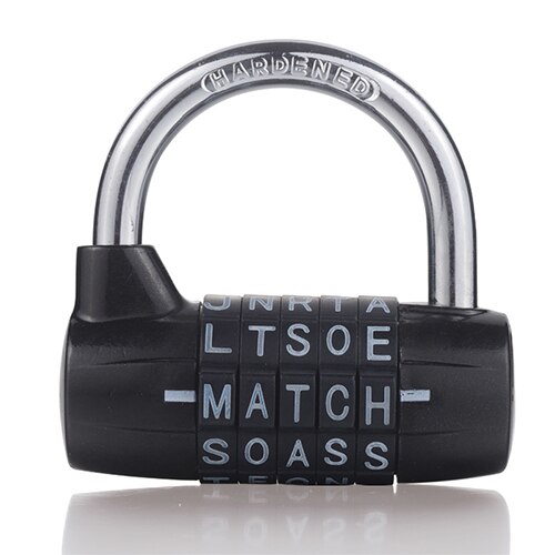 Escape Room Lock Password Letter Digit Metal Padlock Combination Puzzle Wide Shackle Escapement Time GENTENLY: letter coded padlock