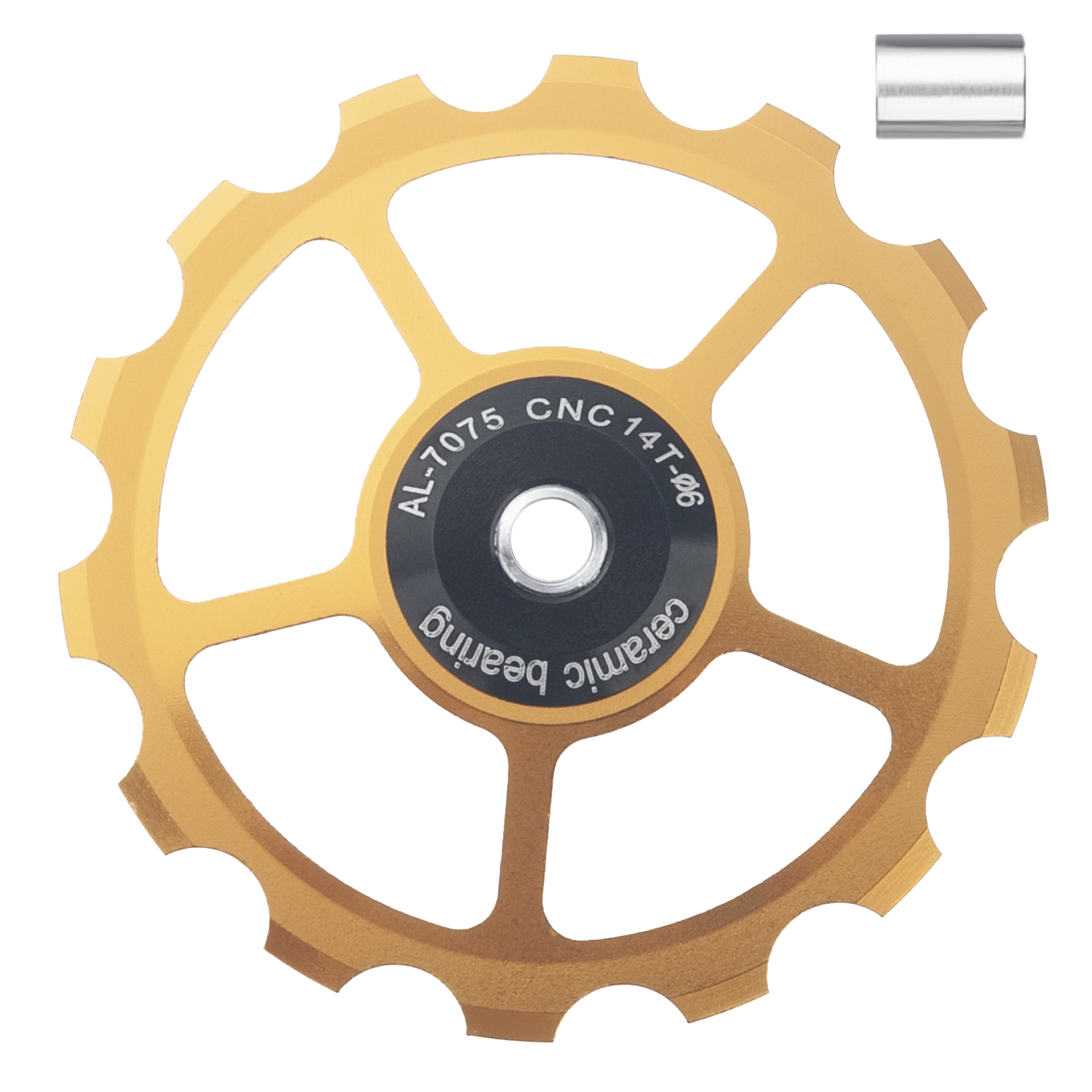 SENSAH MTB desviador trasero de bicicleta rueda Jockey polea de rodamiento de cerámica AL7075 CNC rodillo guía de bicicleta de carretera 11/12/13/14/15T