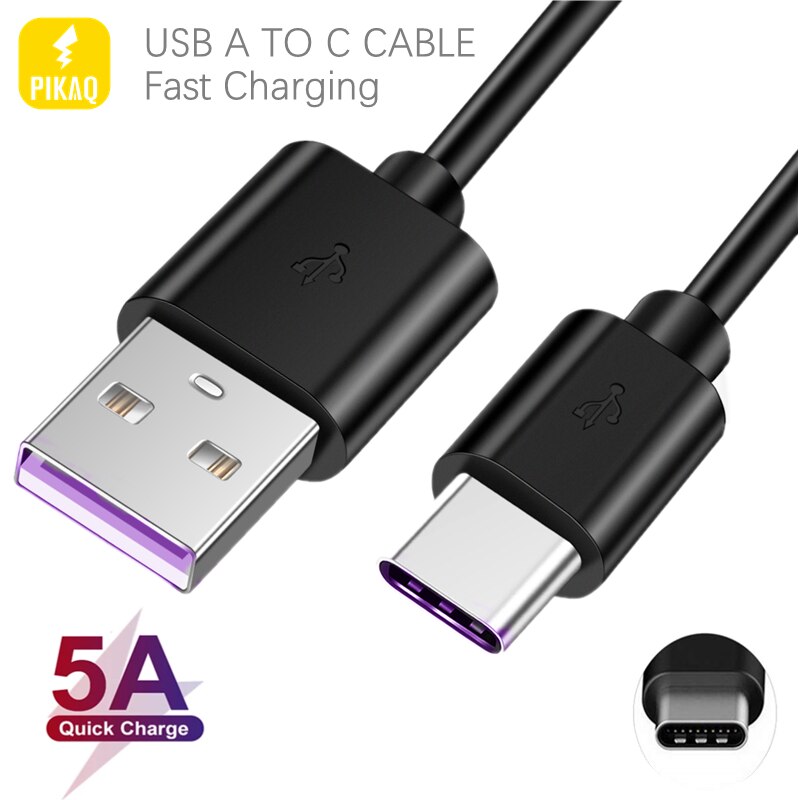 Fast Charger Usb C Kabel Voor Samsung Galaxy Z Flip2 3 S22 21 20 11 10 9 A90 82 80 72 71 70 60 52 51 50 42 40 32 21 20 12 Cabo: Black / 2m