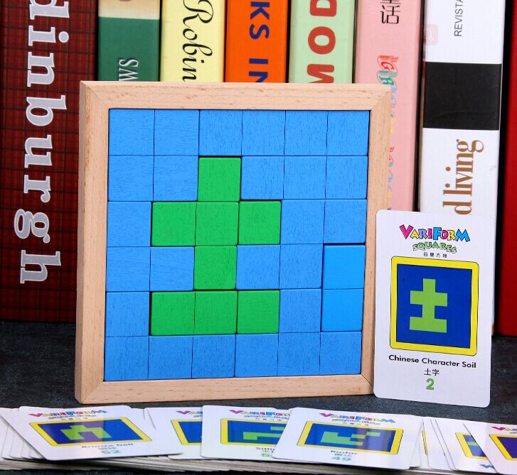 1 sæt træ sort puslespil tetris pass spil børnehave uddannelse oplysning pædagogisk legetøj 2-6 år gammel