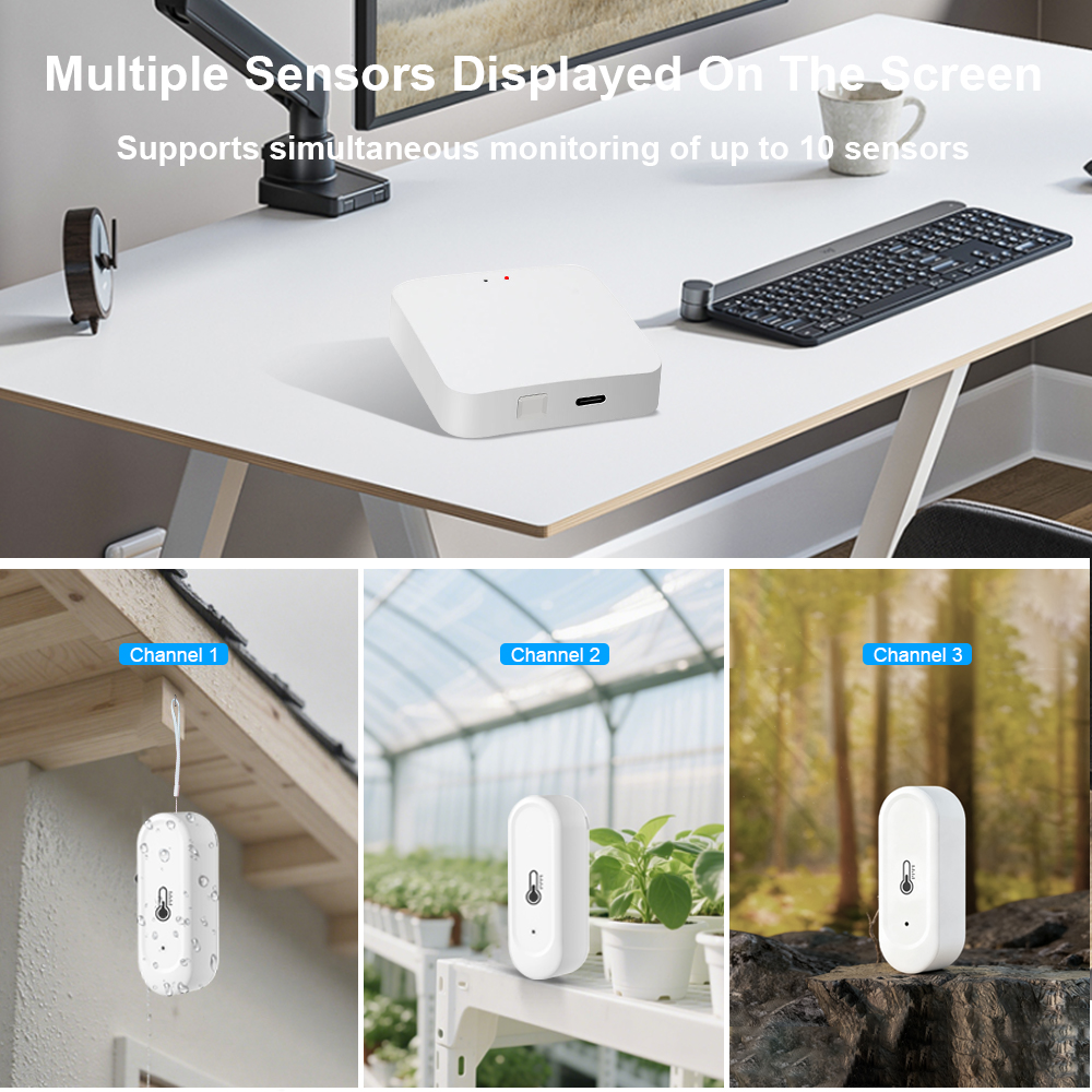 Tuya-estación meteorológica WIFI RF433, Kit de termómetro inalámbrico, Sensor de temperatura y humedad interior, monitoreo remoto de teléfono