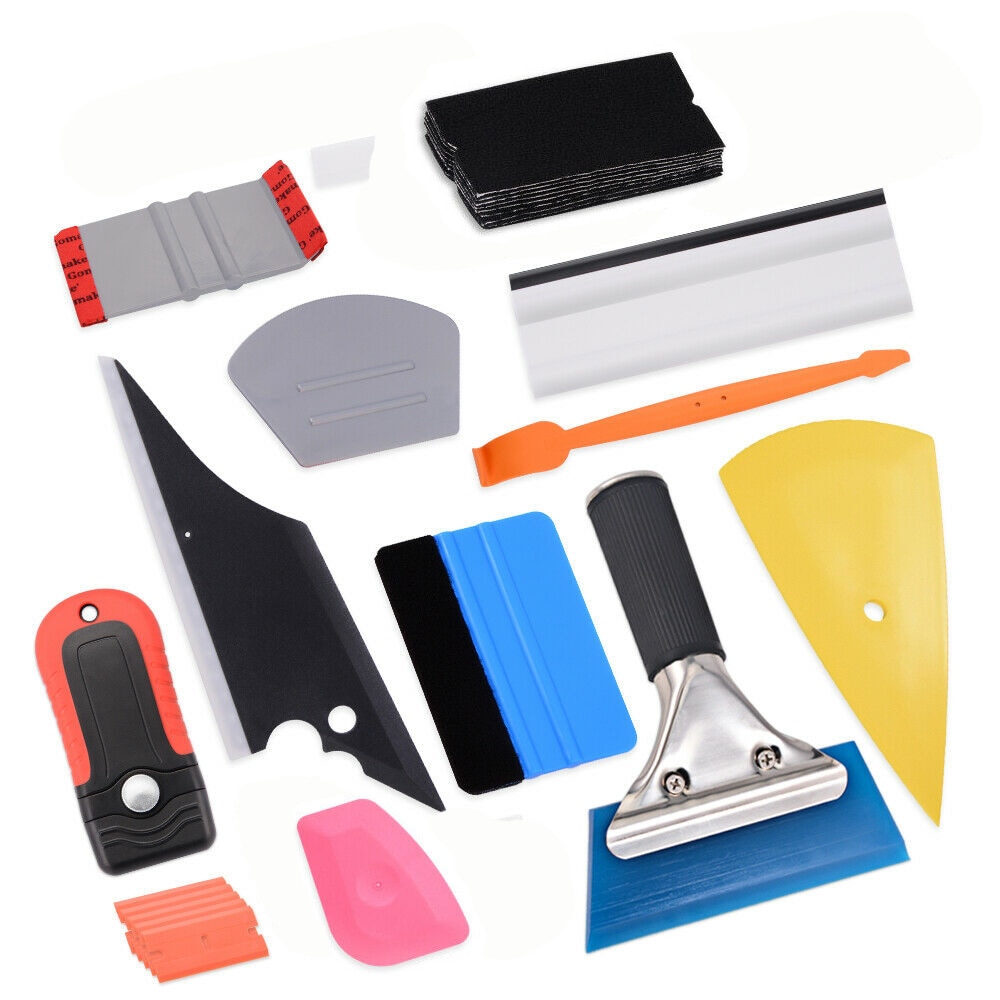 EHDIS Carbon Fiber Vinyl Wrap Car Tools Kit Auto Accessories Window Squeegee Scraper Foil Film Sticker Install Tinting Tools Set