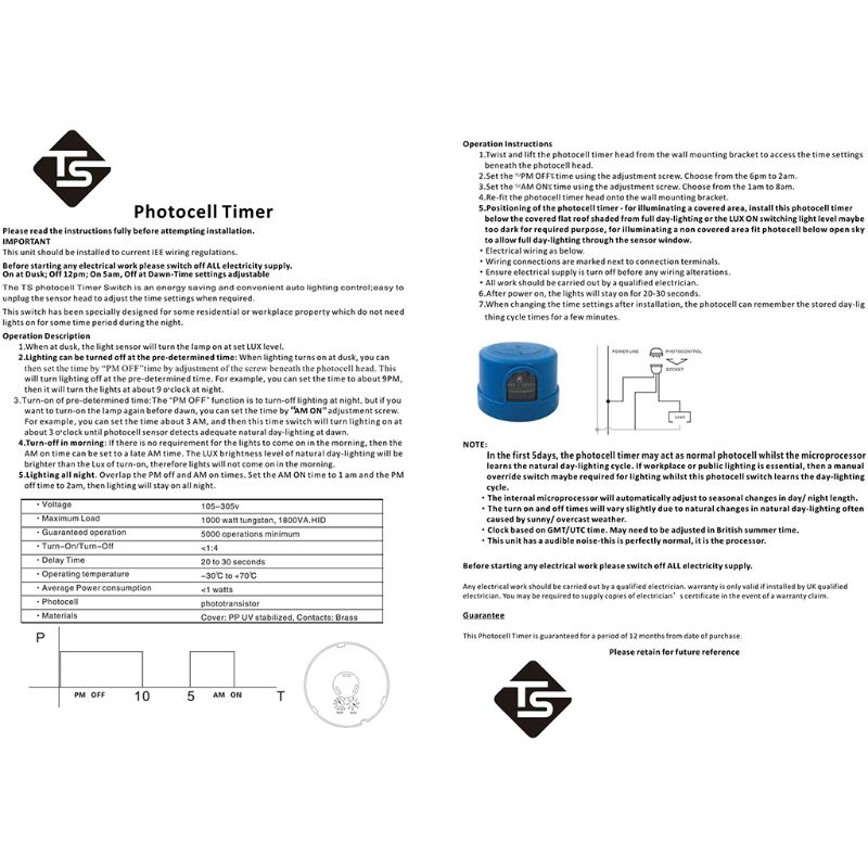 Twist Lock Photocell Sensor Auto On Off Dusk to Dawn Area Barn Parking Light 16A C90A