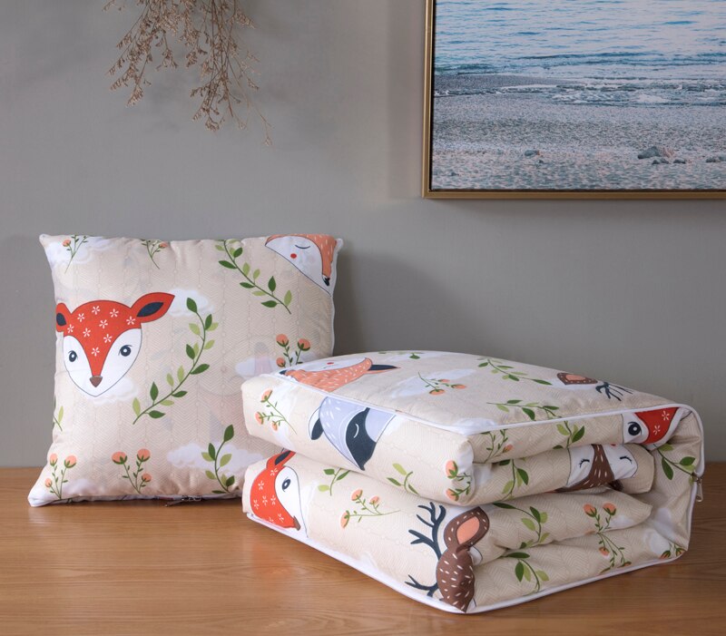 2 in 1 Herbst/Winter Faltbare Kissen Decke Patchwork Decke Decke Auto Sitzkissen Sofa Büro Nickerchen Kissen Für stühle Zurück: 17