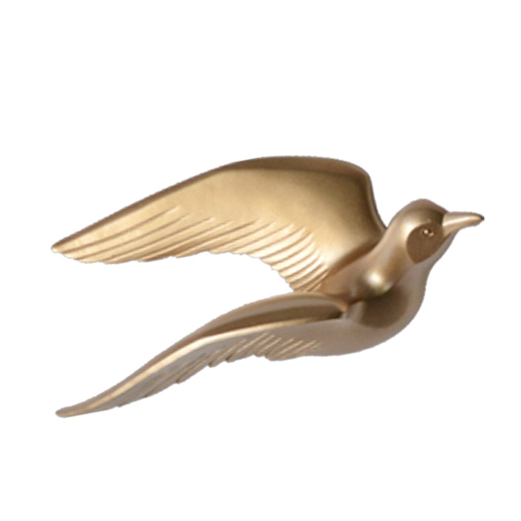 Décorations murales de la mouette en résine | 5 Styles disponibles, chambre à coucher, décoration murale de la maison: A Gold