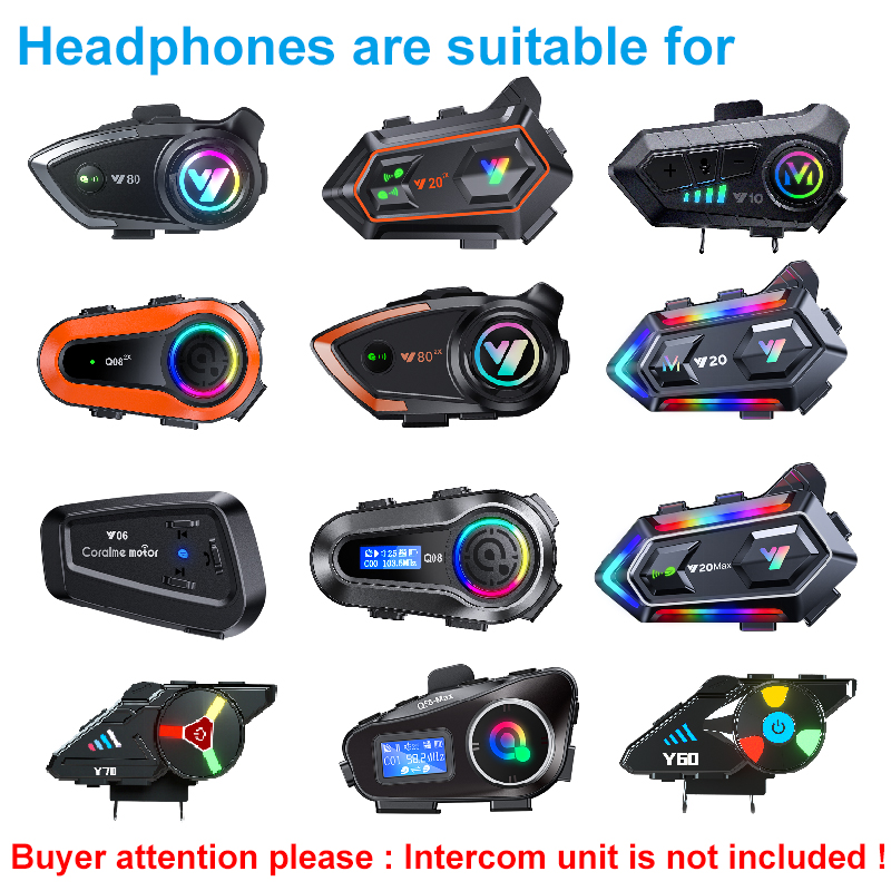 Headphone Only Suitable For Y10/Y10-2X/Y20/Y20-2X/Y20-Max/Y60/Y70/Y80/Y80-2X/Y06/Q08/Q08-2X/ Q58-Max Motorcycle Helmet Headset