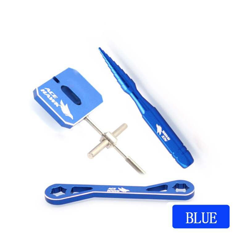 BaitCasting Equipment Fishing Reel Spool Remover Ball Bearing Disassembly Maintenance And Repair Tool Wrench Check Tackle: one set blue