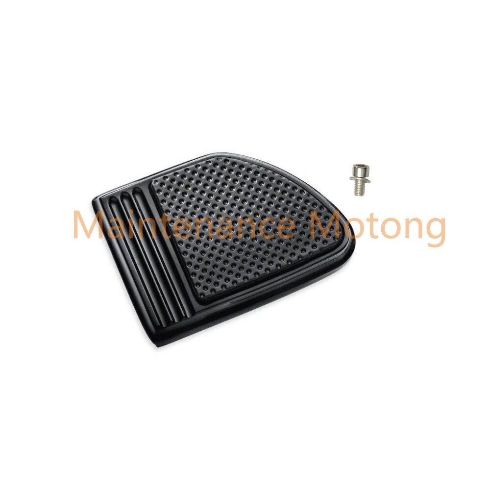 Motorcycle Small Brake Pedal Pad rubber Black Chrome For Harley Softail FLSB Sport Glide FXBR FXBRS Breakout 114 115 116 -up: Black
