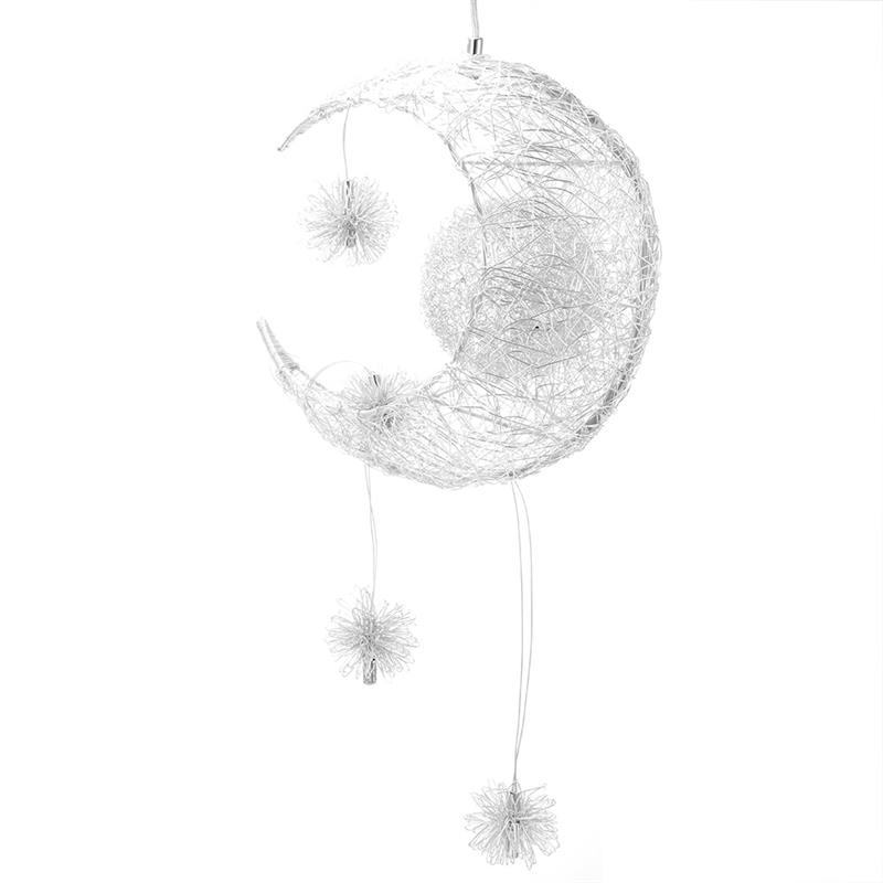 Måne ledet stjerne lysekrone soverom jenterom barnerom lysekrone moderne stil dekor hengende lampe  g4 låve lustres henger