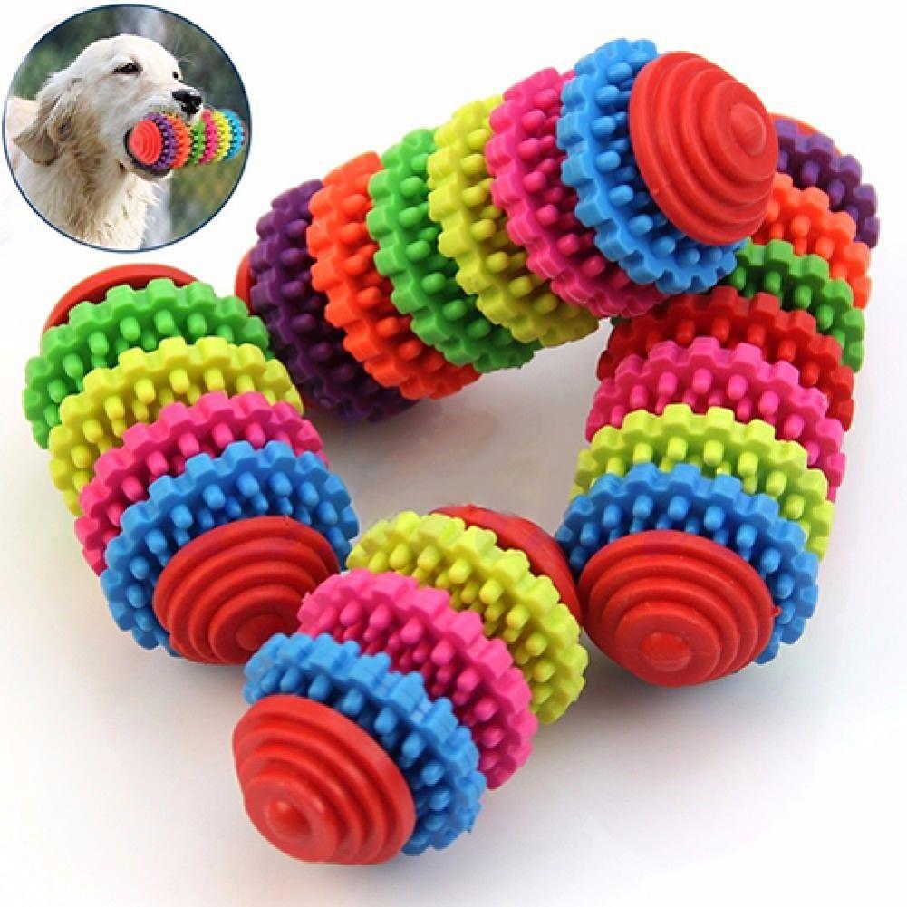 Juguete de goma duradero para mascotas, dentición Dental colorida, dientes saludables, encías, productos para mascotas, Color aleatorio