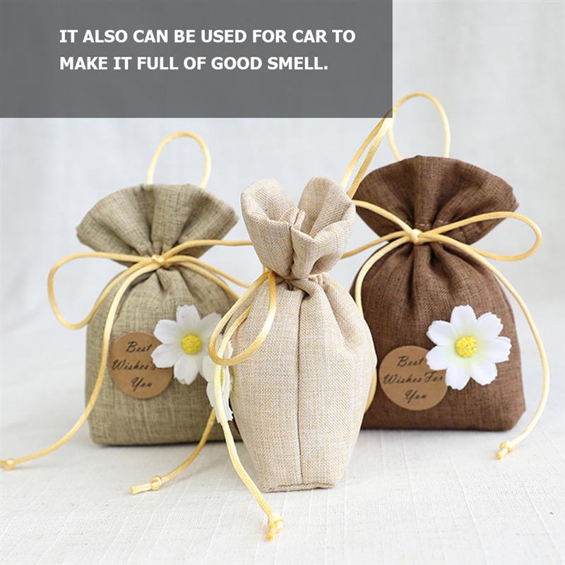 6 Pcs Empty Lavender Sachet Bag Fragrance Sachet Wardrobe Hangings Car Lavender Cotton And Linen Sachet Bedroom Storage Bag
