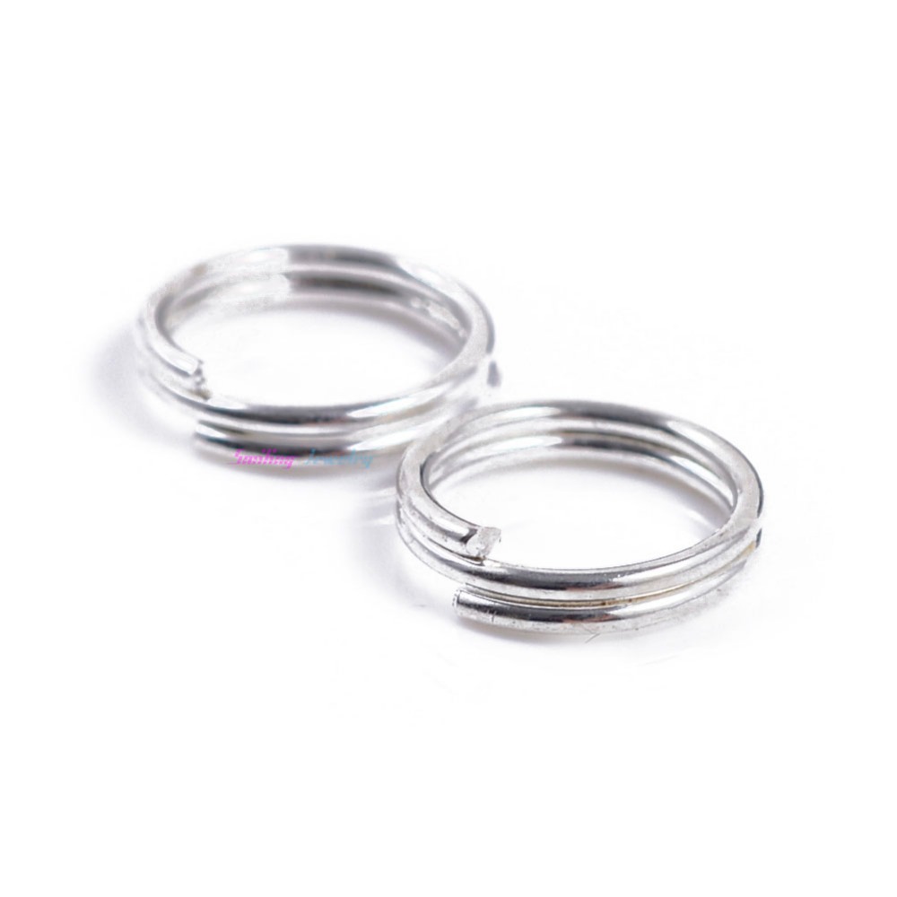 200pcs 6mm 8mm 10mm Open Double Rings Split Rings Loops Double Jump Rings For DIY Jewelry Making: silver / 10mm