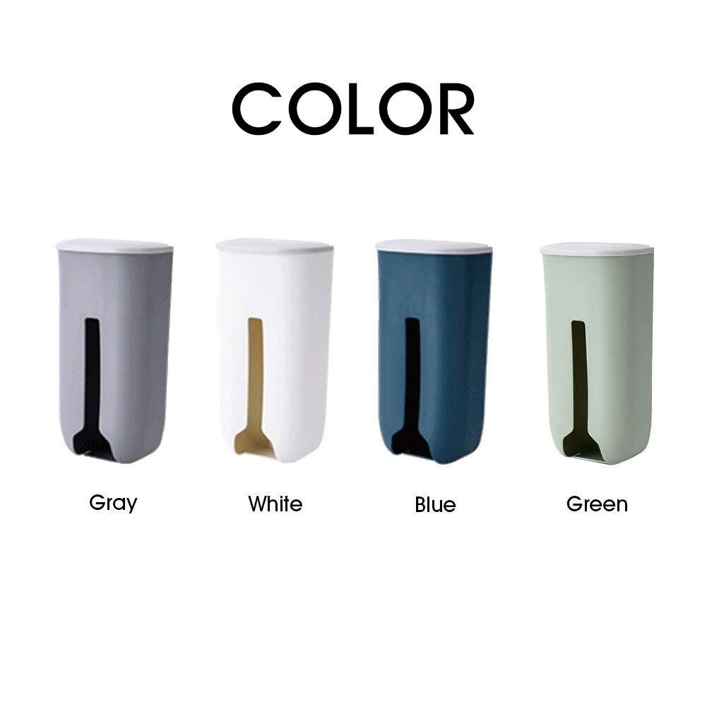 Kitchen Grocery Plastic Bag Holder Dispenser Wall Mount Garbage Bag Holder Refillable Trash Bag Saver Kitchen Organizer