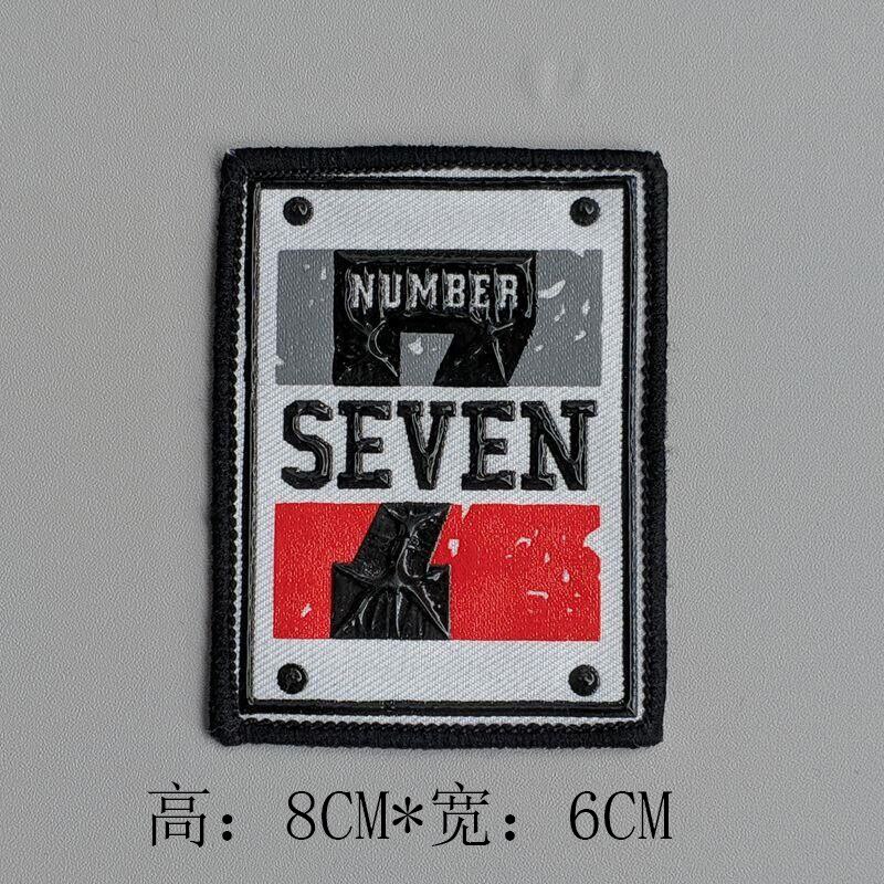 Lapp kläder färgglada dekorativa tillbehör badge etikett brev twill hip hop: D