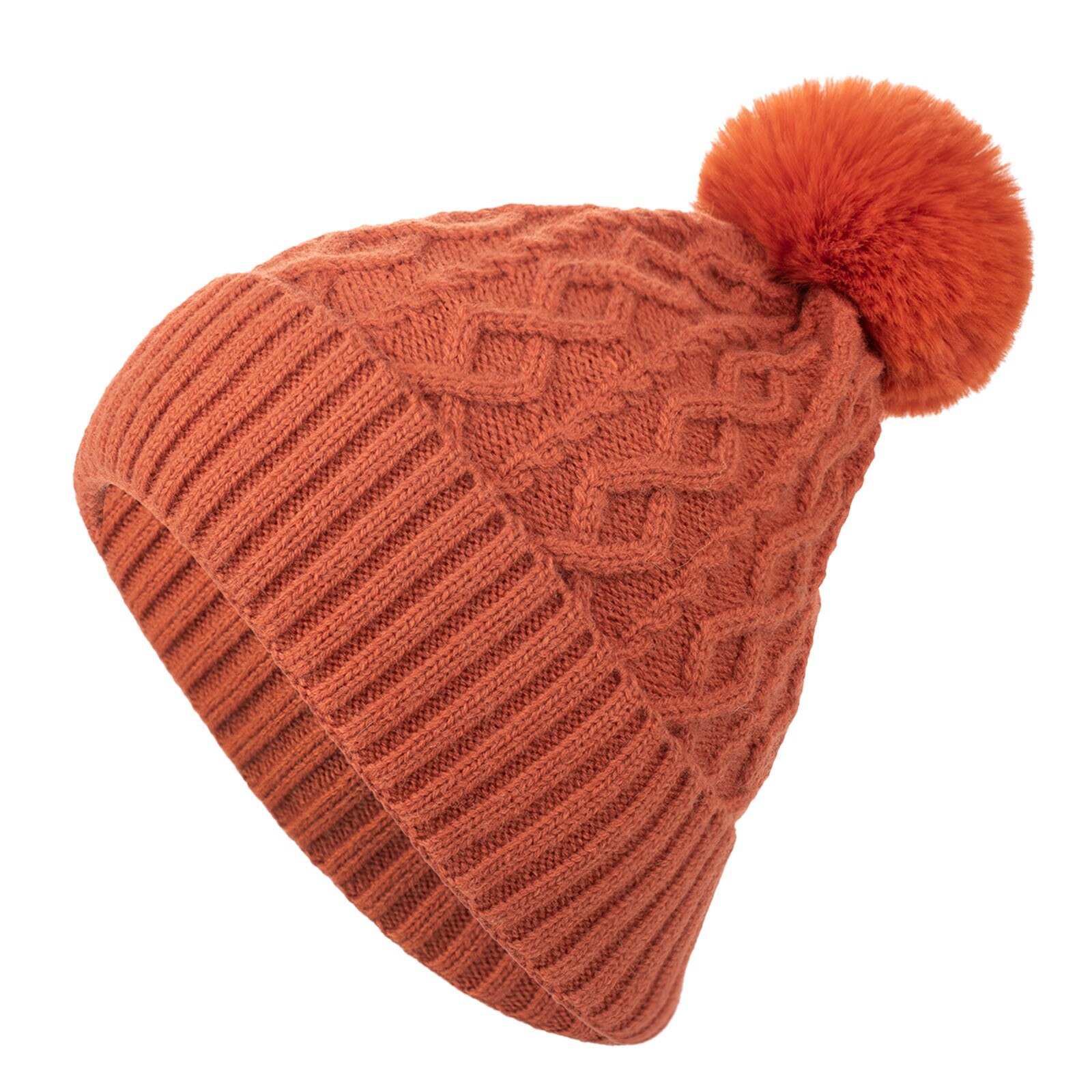 E nuovissimo E di alta qualità inverno esterno neutro per adulti mantenere caldi cappelli per capelli cappello di lana lavorato a maglia in peluche caldo E confortevole: OR