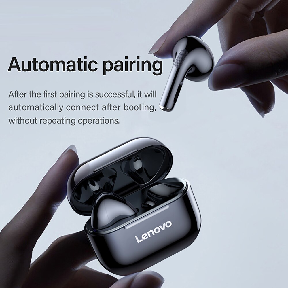 NEUE Original Lenovo LP40 TWS Drahtlose Kopfhörer Bluetooth 5,0 Dual Stereo Noise Reduktion Bass Touch Steuerung Lange Standby 300mAH