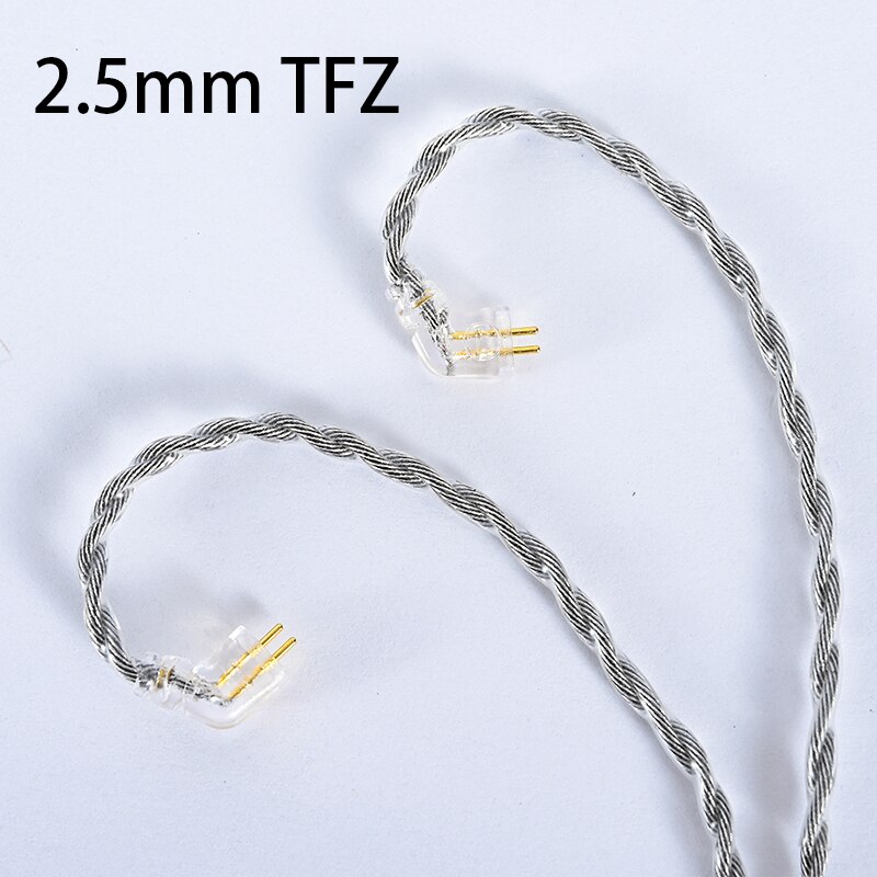 4 rdzenie grafenu ze stopu srebra galwanicznie drut MMCX 0.78mm 2 Pin wymiana słuchawki kabel Audio kabel do aktualizacji: 2.5mm TFZ