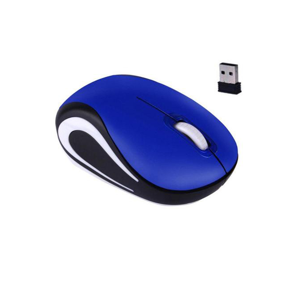 Kabellose Mini-maus für pc und Laptop, kleine, tragbare Spielen-maus mit 1600 dpi, optischer usb-anschluss, ergonomisch, für pc und Laptop: Blau