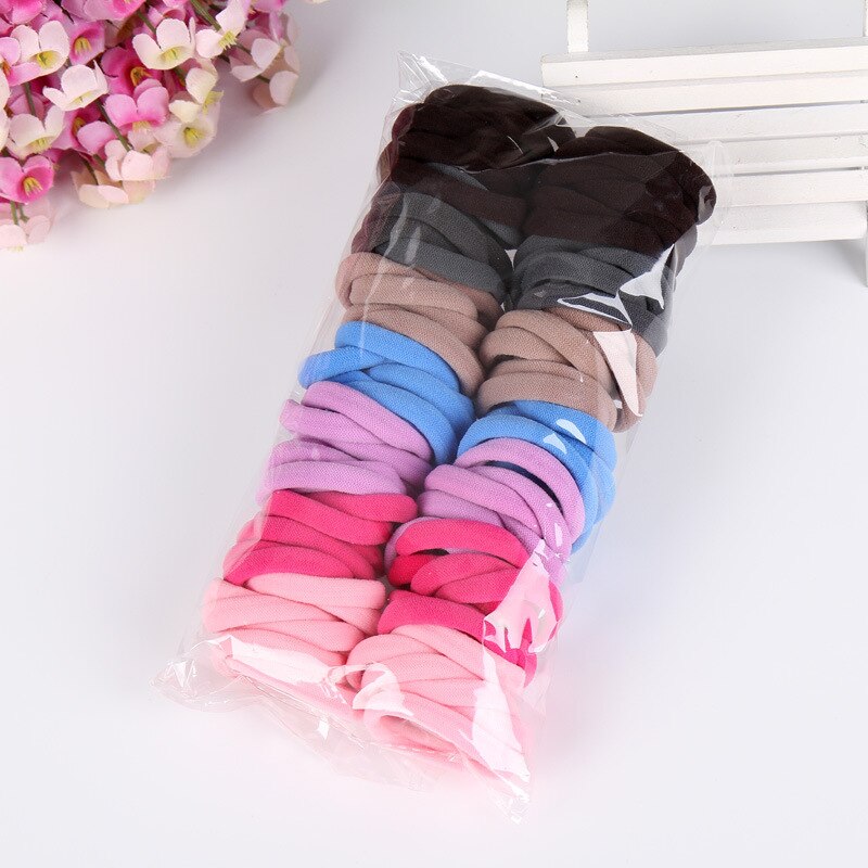 100 stks/set Snoep Kleur Haar Houders Elasticiteit Rubber Hair Band Band Haar Voor Meisje Vrouwen Haar Styling Bands Gereedschap Accessoires