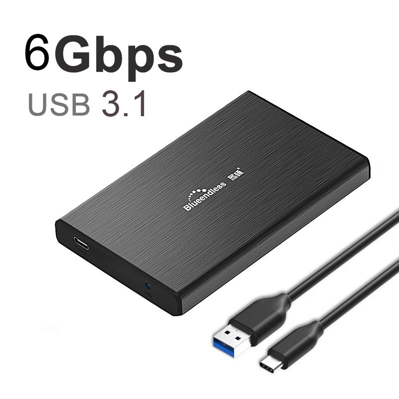 External Hard Drive Case Usb 3.0 2.5 Sata Hdd Caddy SSD 9.5mm Hdd Case 2.5 Carcasa Para Disco Duro Sata Usb Hdd Enclosure: U23TC Black C-A