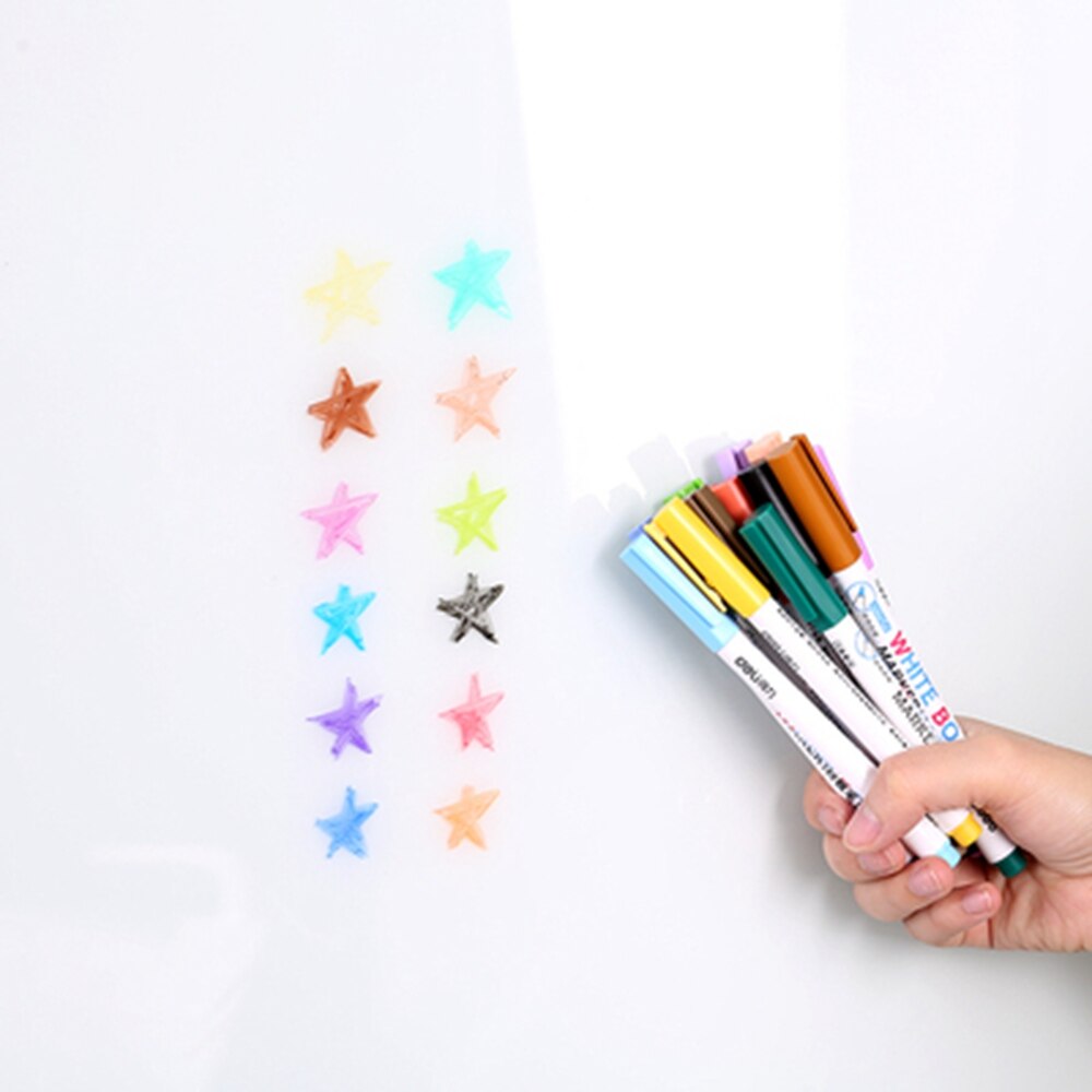 Juego de pizarra blanca a prueba de agua, 8/12 Uds., marcador borrable, bolígrafo de dibujo, 8/12 Uds., colorido, para niños, pizarra blanca, grafiti
