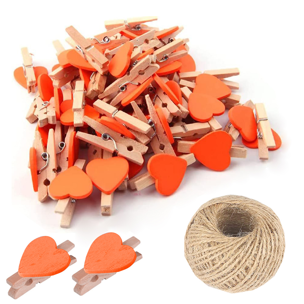 25/30mm Natuurlijke Houten Gekleurde Foto Mini Clips Memo Papier Peg Wasknijper DIY Briefpapier Kerst Bruiloft Home decor