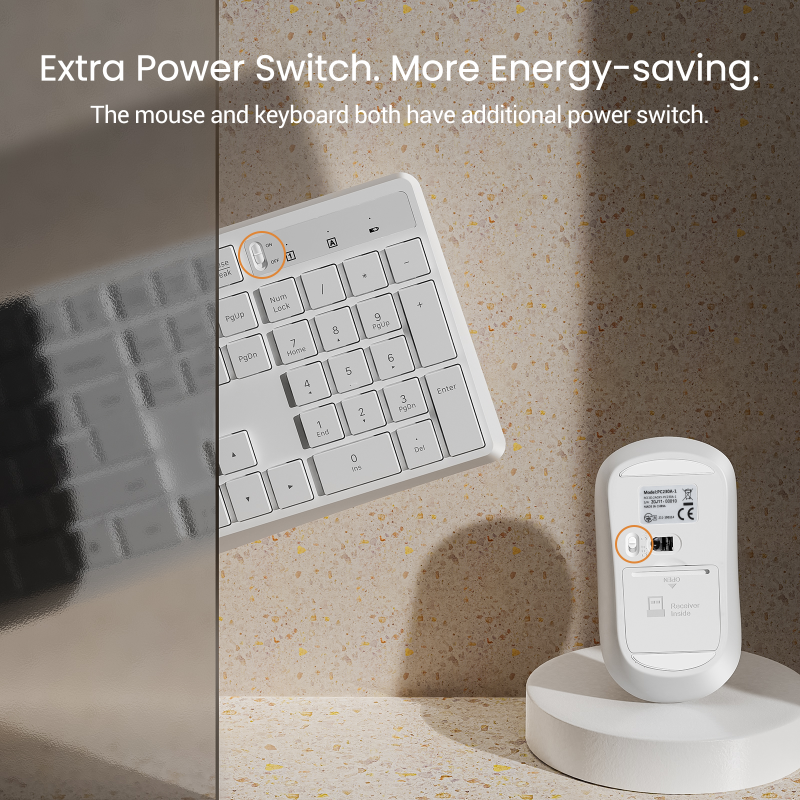 VicTsing PC230 2.4G Wireless Keyboard and Mouse 104 Keycaps Keyboard Mouse Combo Set For Notebook Laptop Mac Desktop PC Computer